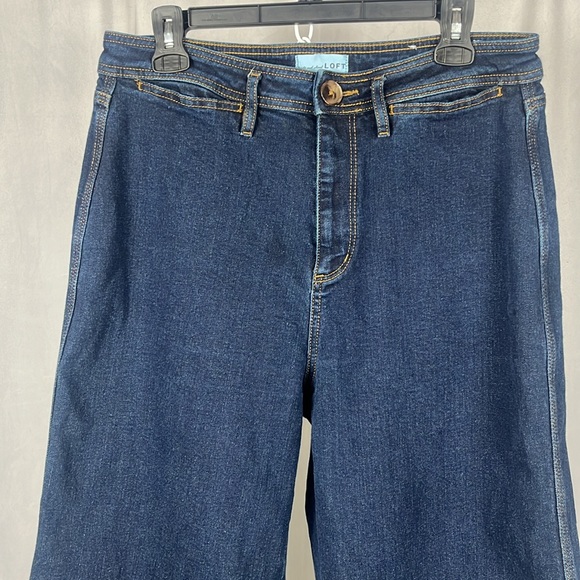 LOFT Curvy High Waist Wide Leg Cropped Jean - Picture 3 of 9